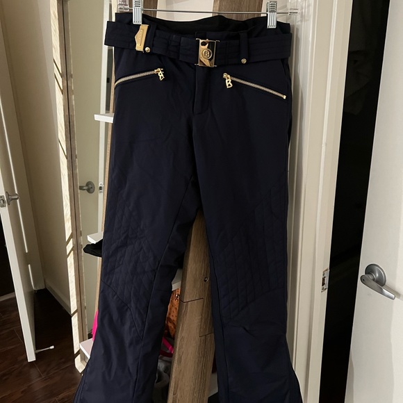 Bogner Fraenzi Insulated Women’s Ski Pants with Gold Belt - Picture 5 of 12